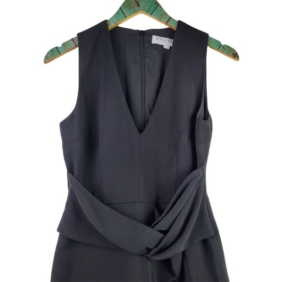 Keepsake Women's Faux Wrap Black Romper Sz Sm - Picture 3 of 8